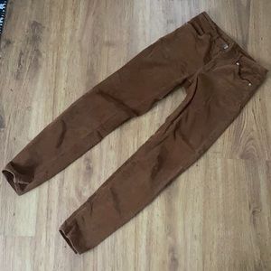 Rust Corduroy Midrise Jeans